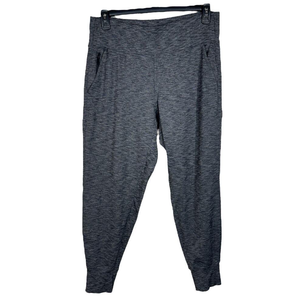 Athleta Large Venice Joggers Pants Stretch Pockets Pull-On Hi-Rise Heather Gray